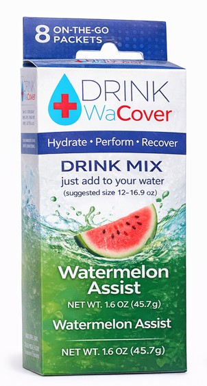 Watermelon Assist WaCover drink mix box